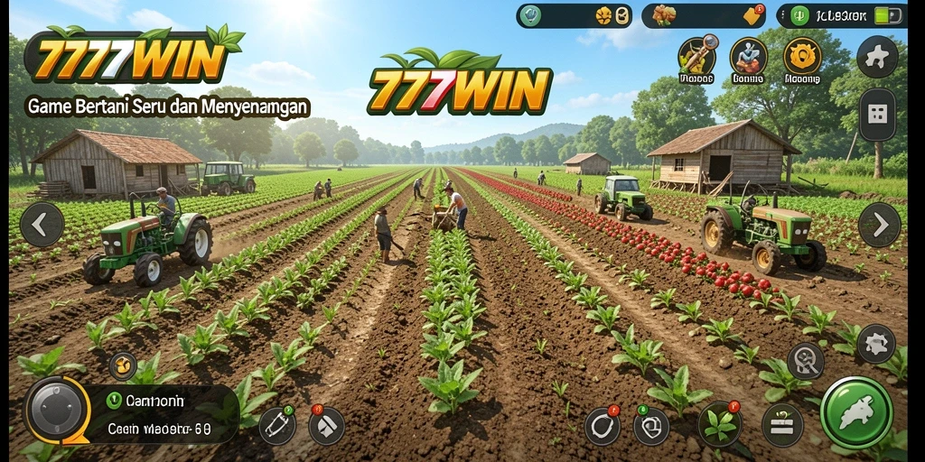 Tangkapan layar dari gameplay menarik di 777WIN yang menggambarkan aktivitas bertani.