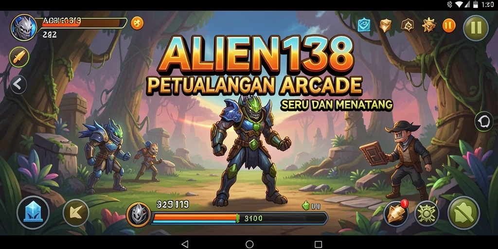 Screenshot gameplay ALIEN138 yang menampilkan aksi luar angkasa.