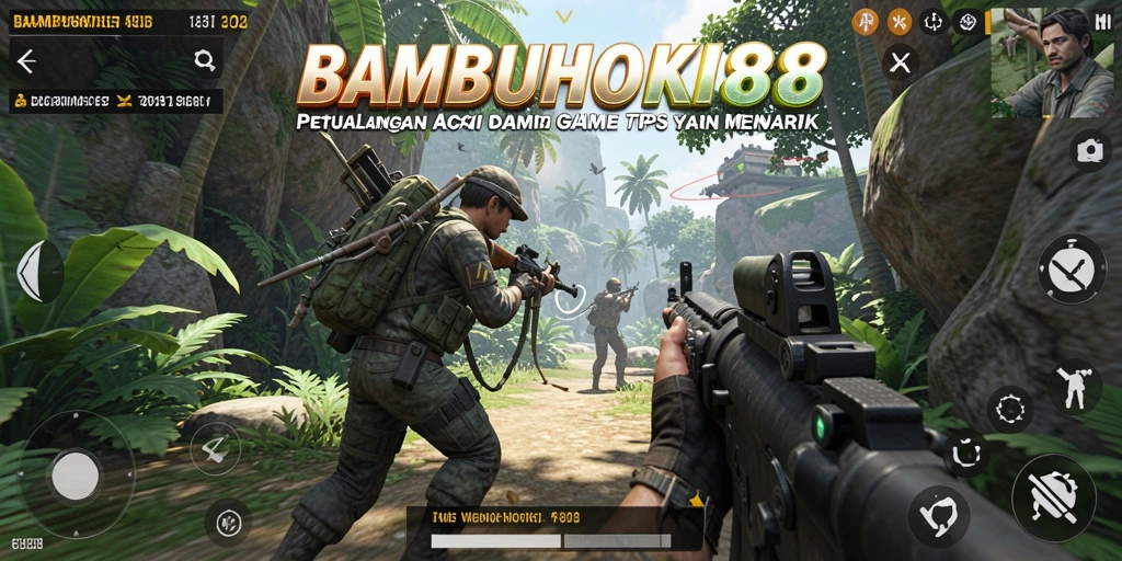 Screenshot dari gameplay seru <strong>BAMBUHOKI88</strong> dalam pertempuran TPS.