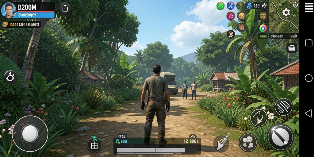 Gameplay D200M yang menampilkan simulasi kehidupan yang realistis dan mendalam.
