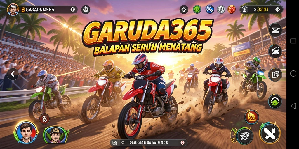 Tampilan menarik dari gameplay GARUDA365 dalam balapan yang penuh adrenalin.
