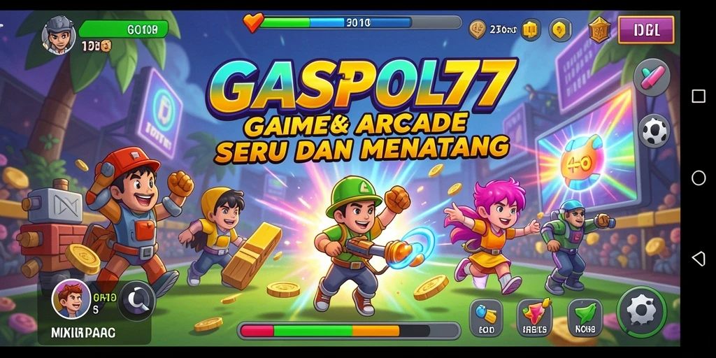 Screenshot GASPOL77 menampilkan aksi gameplay Arcade yang mendebarkan.
