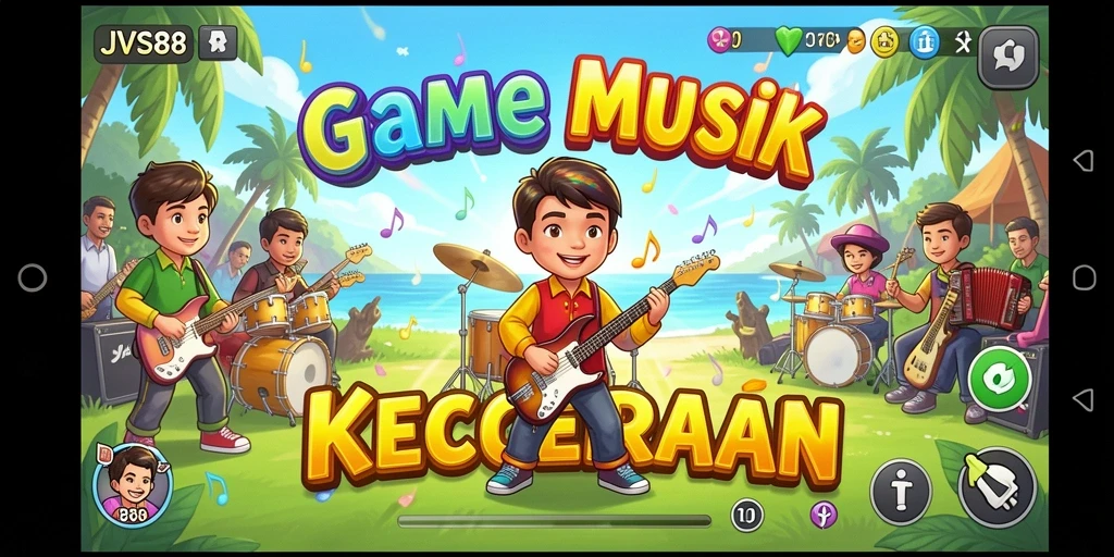 Tampilan gameplay <strong>JVS88</strong> yang menyenangkan dengan berbagai pilihan lagu.
