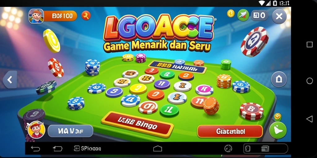 Tampilan screenshot utama LGOACE menampilkan momen seru bermain Bingo.
