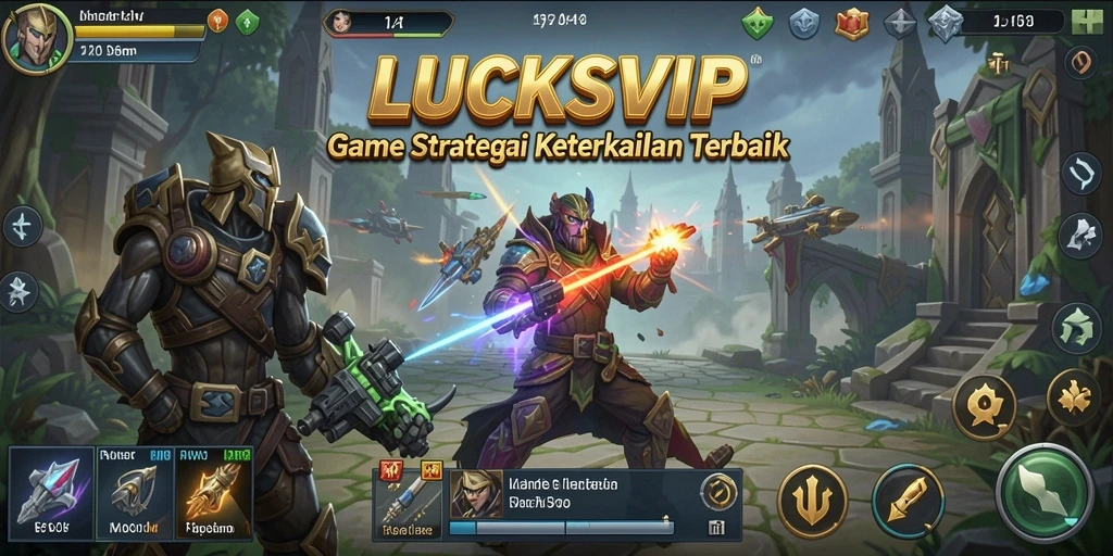 Tampilan LUCKSVIP saat pertempuran dengan strategi cerdas.