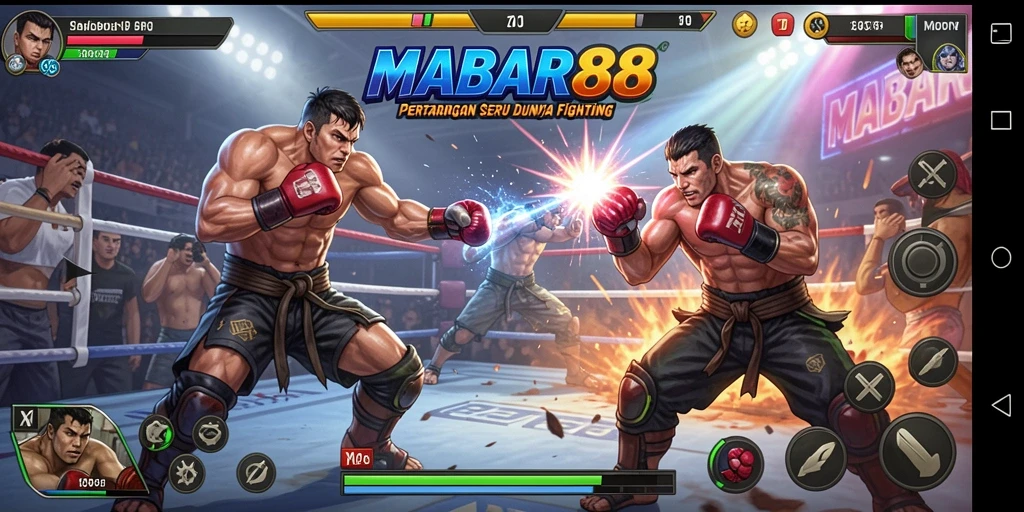 Tangkapan layar MABAR88 menunjukkan aksi pertarungan yang mendebarkan.