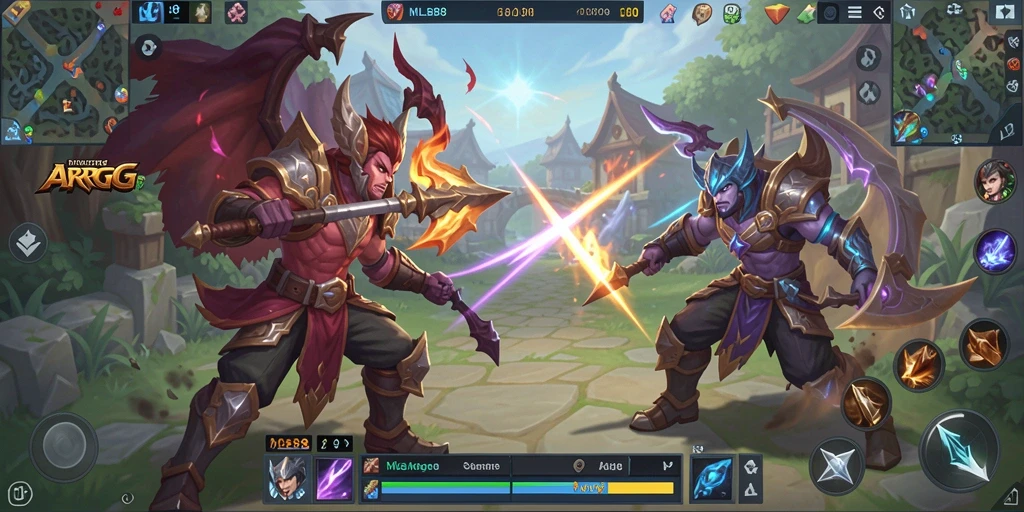 Tampilan seru dari gameplay ARPG di MLBB8 dengan karakter yang beraksi.