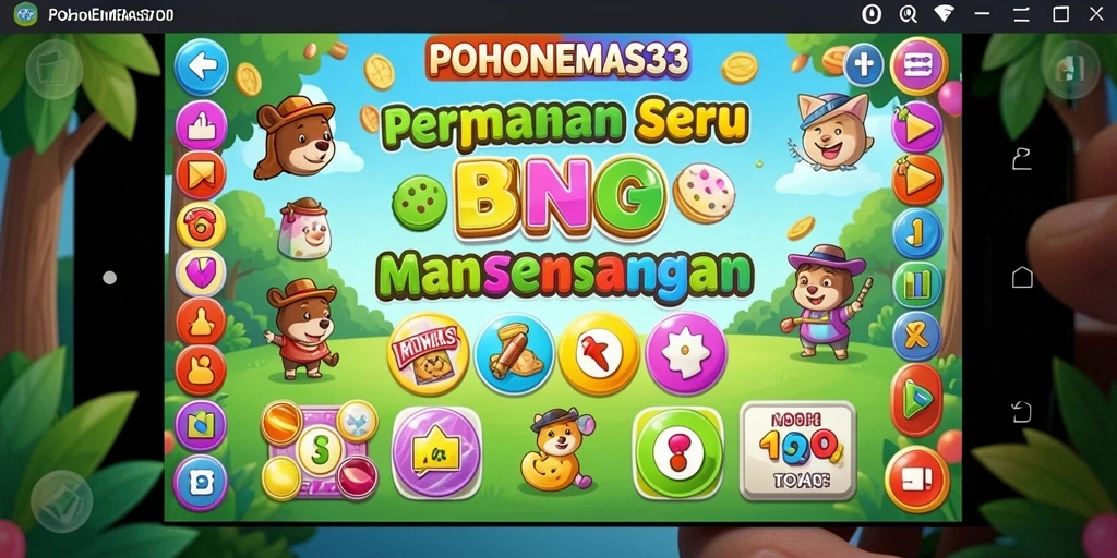 Tampilan gameplay Bingo yang seru dan penuh warna.