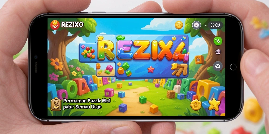 Tampilan gameplay menarik dari REZIXO yang penuh tantangan.