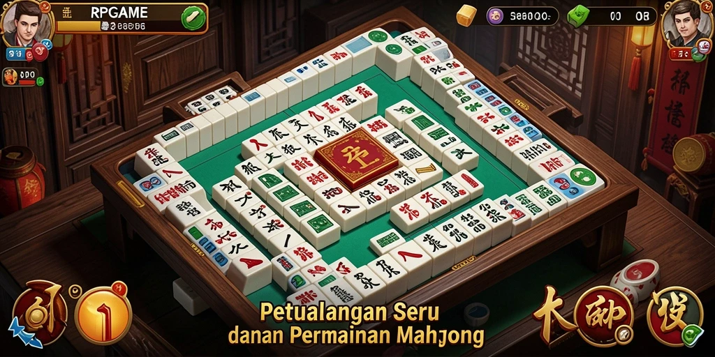 Gameplay RPGAME menampilkan aksi seru dalam permainan Mahjong.