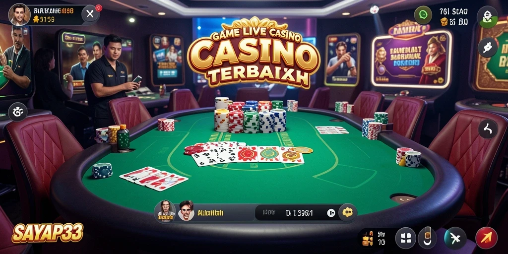 Tampilan gameplay Live Casino yang seru dan interaktif di SAYAP33.